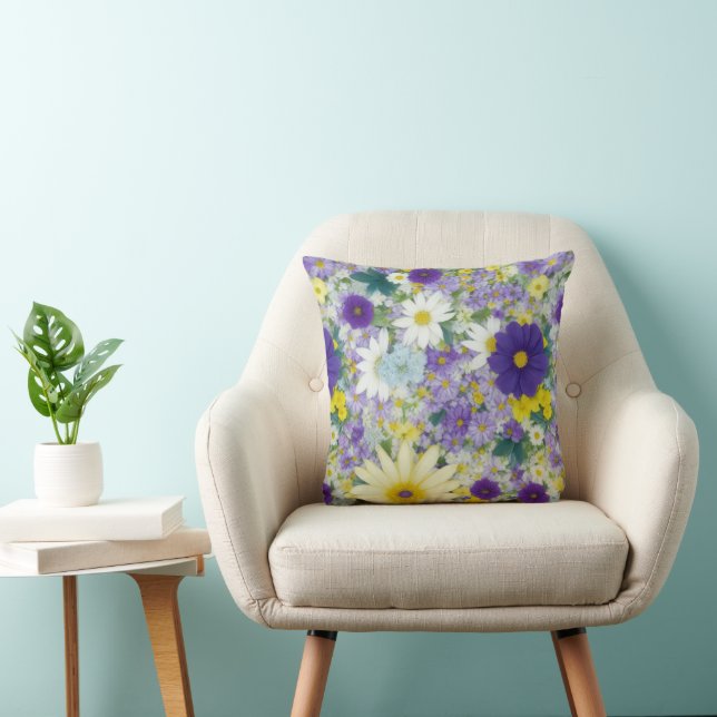 Pretty Cottage Flowers Cushion (Chair)