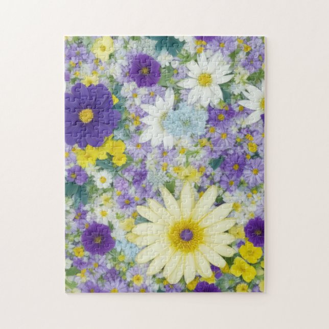 Pretty Cottage Flowers Jigsaw Puzzle (Vertical)