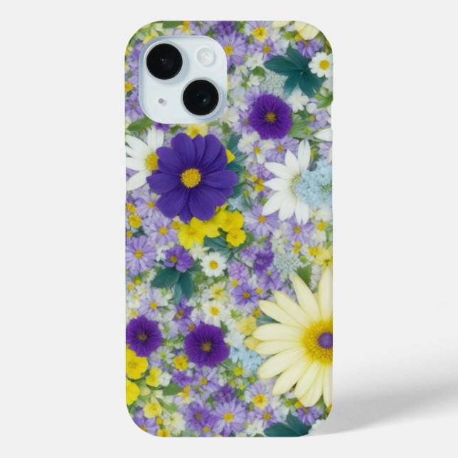 Pretty Cottage Flowers Phone Case (Back)