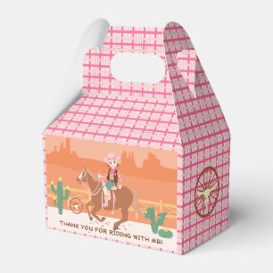 Pretty Cowgirl and horse Birthday Party Favour Box