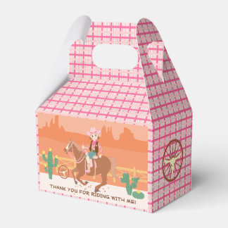 Pretty Cowgirl and horse Birthday Party Favour Box