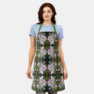 Pretty Crabapple Spring Flower Blossoms Abstract   Apron
