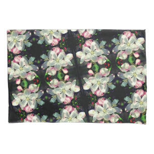 Pretty Crabapple Spring Flower Blossoms Close Up  Pillowcase
