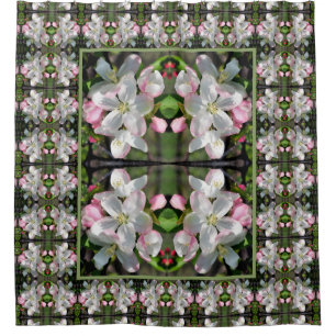 Pretty Crabapple Spring Flower Blossoms Close Up Shower Curtain