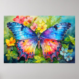 Pretty Creative Colourful Butterfly Collage Poster