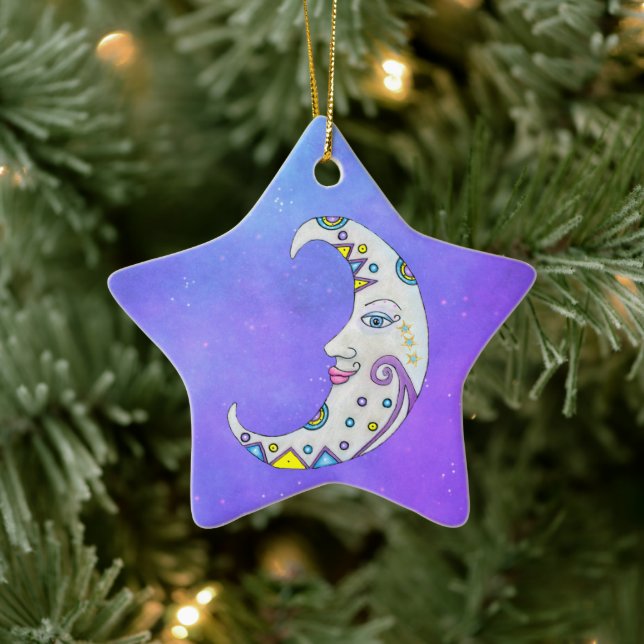Pretty Crescent Moon Abstract Decorations Star (Tree)