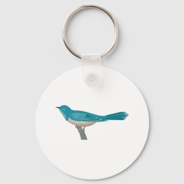 pretty cuckoo bird key ring (Front)