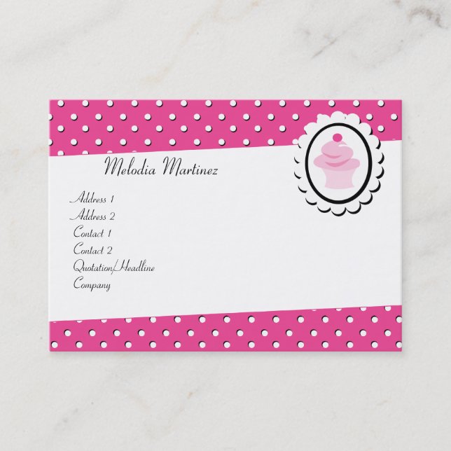 Pretty Cupcake Business Card (Front)