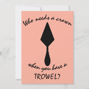 Pretty Custom Pink and Black Archaeologist Trowel  Card