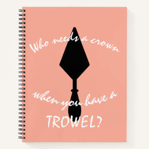 Pretty Custom Pink and Black Archaeologist Trowel Notebook