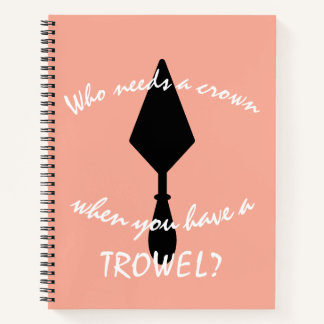 Pretty Custom Pink and Black Archaeologist Trowel  Notebook
