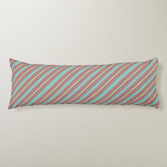 Pretty Custom Red and Orange Body Pillow (Front)