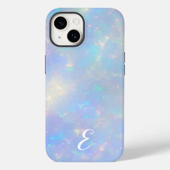 Pretty Customisable Faux Opal Gemstone Case-Mate iPhone Case (Back)