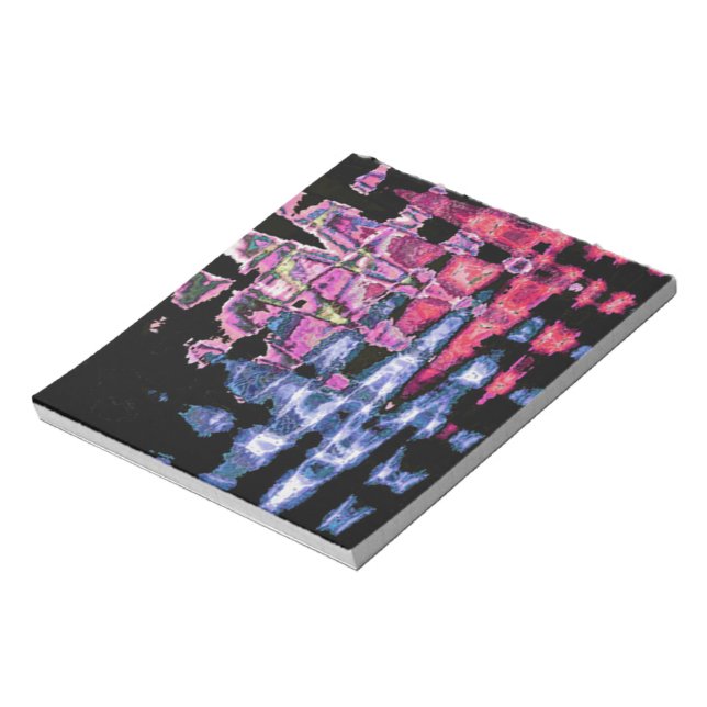 Pretty Cute Purple Ash Gray and Black Watercolors  Notepad (Rotated)