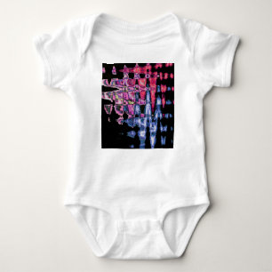 Pretty Cute Purple Ash Grey and Black Watercolors Baby Bodysuit