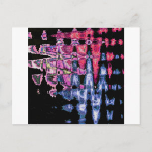 Pretty Cute Purple Ash Grey and Black Watercolors Postcard