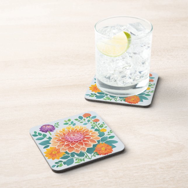 Pretty Dahlia Coaster (Right Side)
