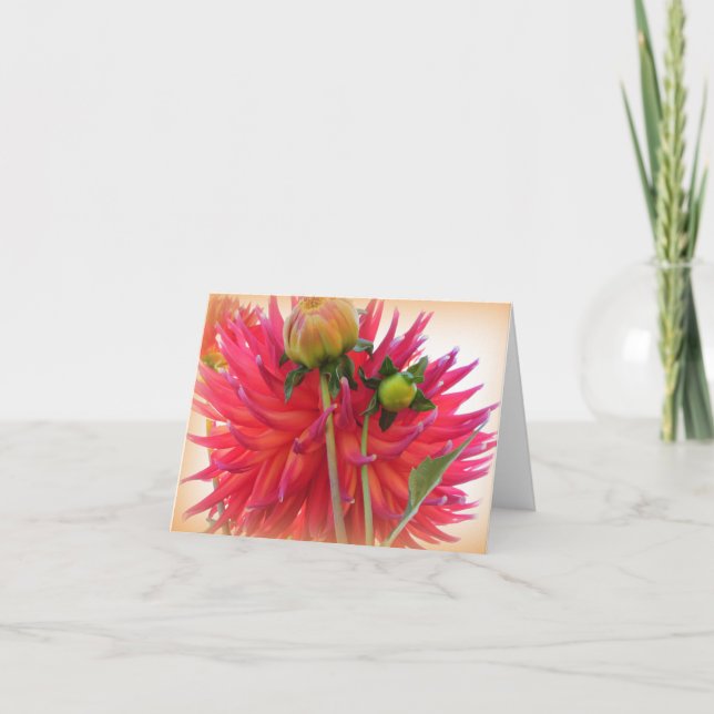 Pretty Dahlia  Note Card (Front)