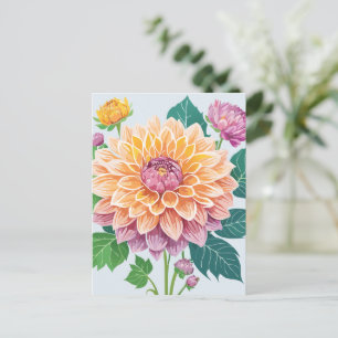 Pretty Dahlia Postcard