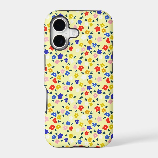 Pretty Dainty Cute Floral on Pastel Yellow (Back)
