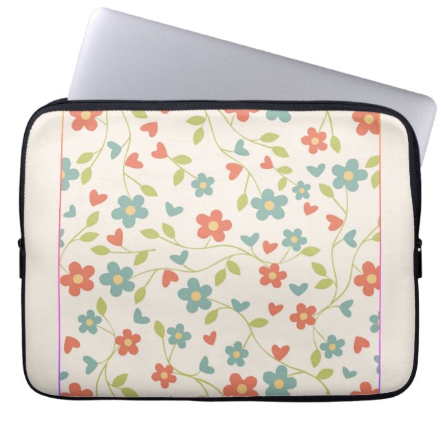 Pretty Daisies In Multi Colours  Laptop Sleeve (Front)