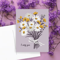 Pretty Daisy Bouquet I MISS YOU Sweet CUSTOM