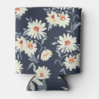 Pretty Daisy Floral: Seamless Print Can Cooler