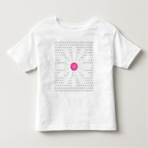 Pretty daisy flower with circle pattern background toddler T-Shirt
