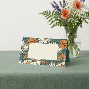 Pretty daisy flowers pattern guest name place card