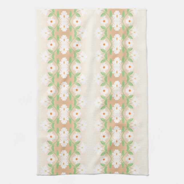 Pretty Daisy Print Tea-Towel Tea Towel (Vertical)