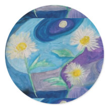 PRETTY DAISY STICKERS BY ARTIST PAULA REILLY.