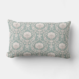 Pretty Damask Pattern Lumbar Cushion