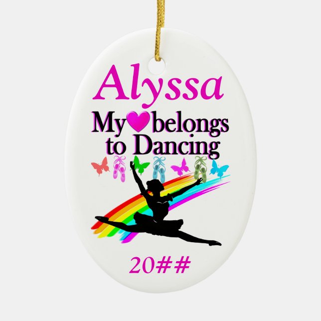 PRETTY DANCER PERSONALIZED ORNAMENT (Front)
