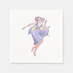 Pretty Dancing Ballerina Napkins