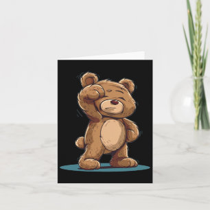 Pretty Dancing Bear Costume Card