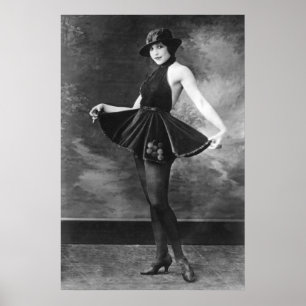 Pretty Dancing Girl, 1910s Poster