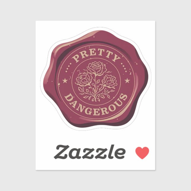 pretty dangerous seal wax sticker | historical man (Sheet)