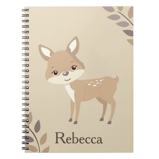 Pretty Deer Woodland Notebook (Front)