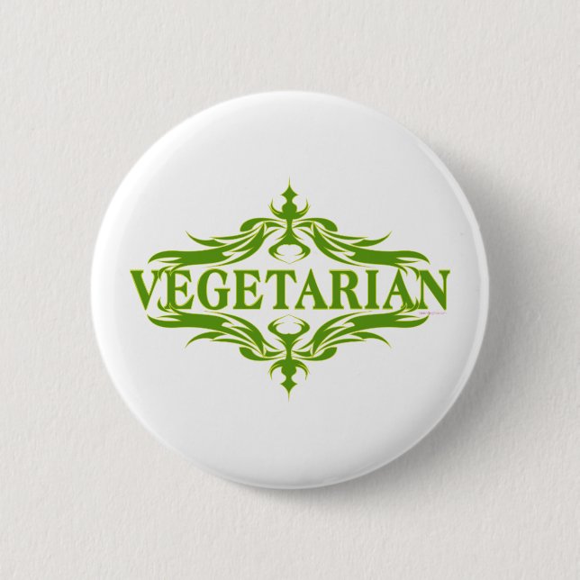 Pretty Design for Vegetarian 6 Cm Round Badge (Front)