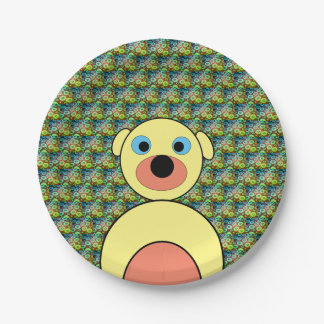 Pretty dog paper plate