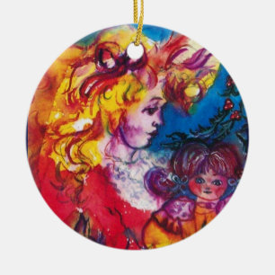 PRETTY DOLL CERAMIC ORNAMENT