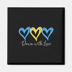 Pretty Down With Love World Down Syndrome Awarenes Magnet