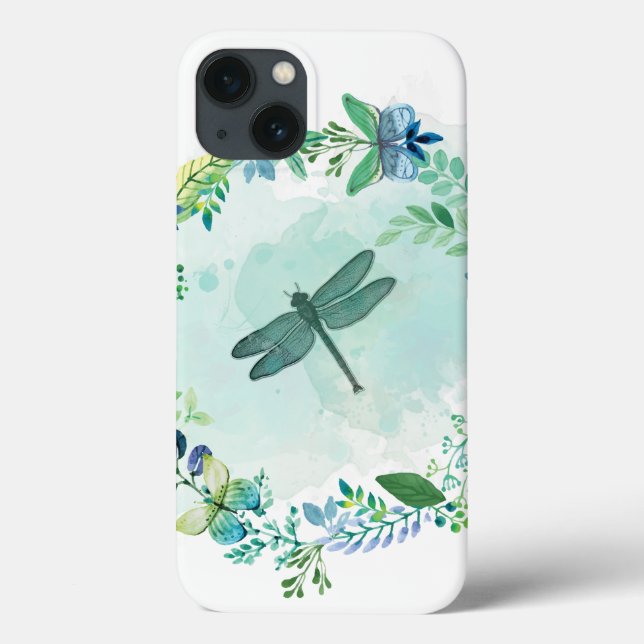 Pretty Dragonfly Butterfly Art Case-Mate iPhone Case (Back)