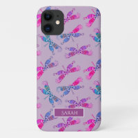 Pretty Dragonfly Purple Blue Two Tone Pattern