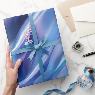 Pretty Dreamy Blue Purple Bridal Shower Wrapping Paper