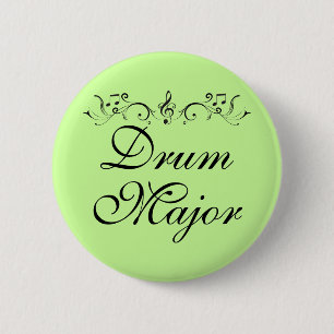 Pretty Drum Major Marching Band Gift 6 Cm Round Badge