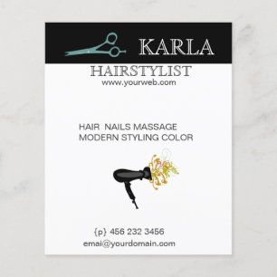 Pretty Dryer Salon Spa Hair Stylist  Style Flyer