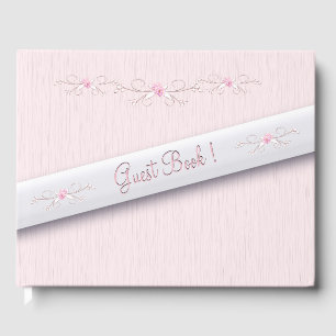 Pretty Dusty Rose Simplicity Guest Book