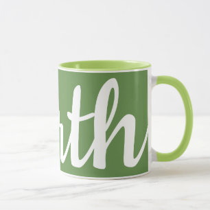 pretty EARTH - green on white Mug