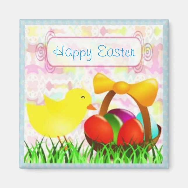Pretty Easter Chick Magnet (Front)
